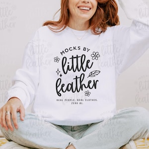 White 1566 Mock Up - Comfort Colors 1566 Mockup White - C1566 Boho Crewneck Sweatshirt Mocks - White Mock-up - Unisex Sweater Mock