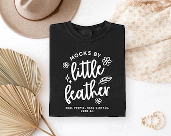 Comfort Colors 1717 Mockup (Color: Black) | C1717 Folded Flat Lay T-Shirt | Real Product, No Ai