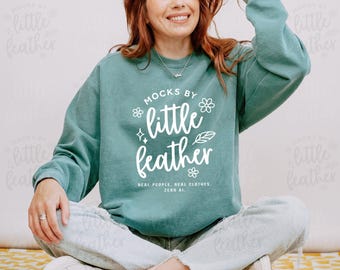 Light Green Comfort Colors 1566 Crewneck Sweatshirt Mockup (Digital Download)
