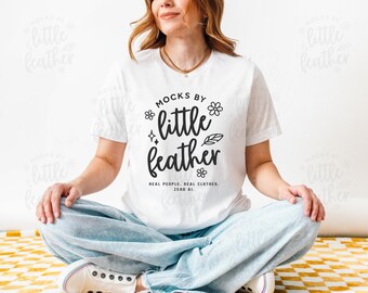White Bella Canvas 3001 T-shirt Mockup | BC3001 Shirt Mock Up | Real Human Model Tshirt Mock-Up | Trendy Cozy Retro Minimal Aesthetic Tee