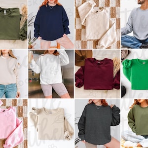 Gildan 18000 Mockup Bundle, Gildan Mockup, Gildan Crewneck Bundle, Sweatshirt Mockup, Gildan Model Mockup, Gildan Mega Bundle, Trendy Mockup image 4