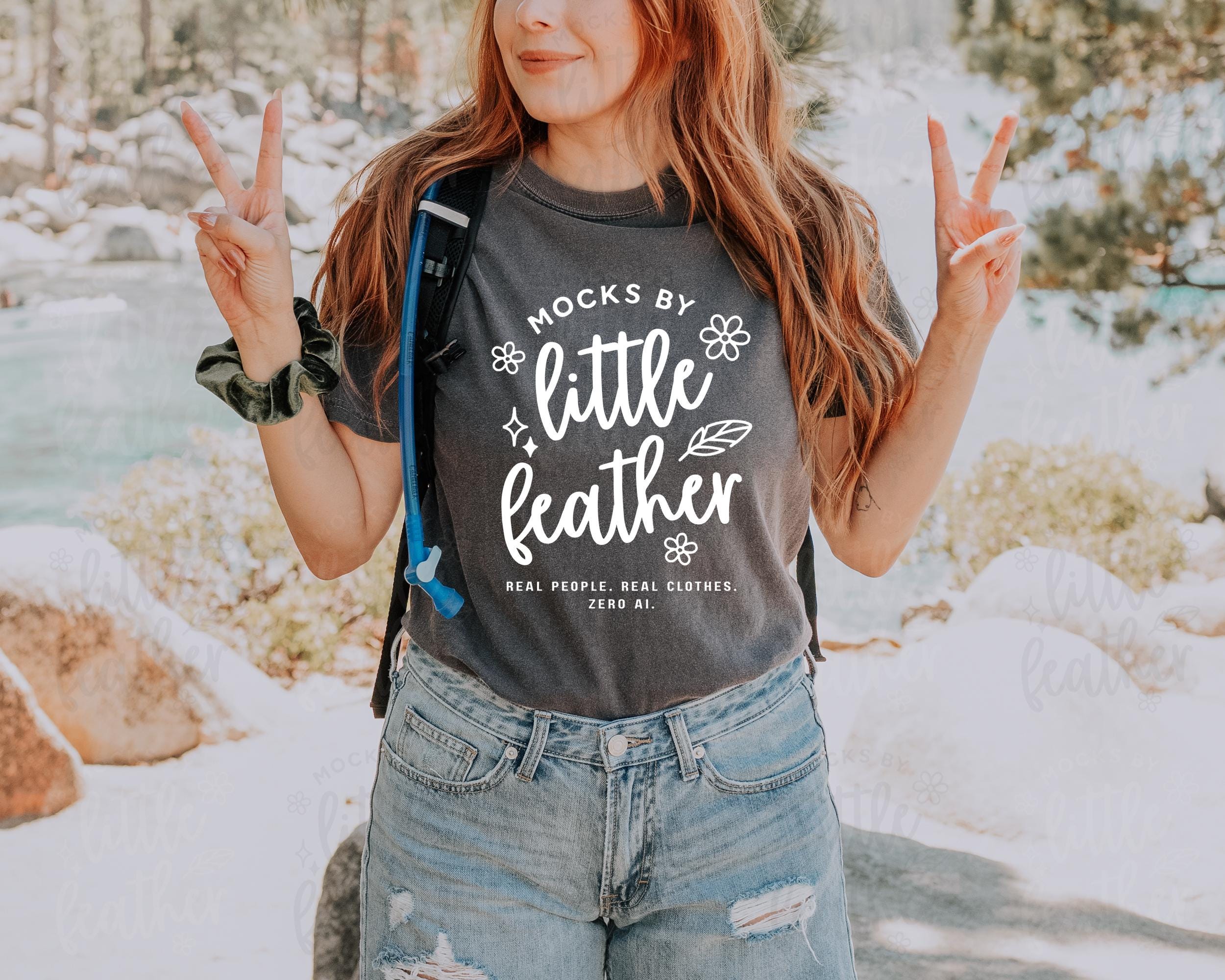 Comfort Colors 1717 Mockup Pepper, Outdoorsy Tshirt Mockup, Camping Model Mockup, Hiking Shirt Mockup, Aesthetic POD Mockup, Pepper Mockup