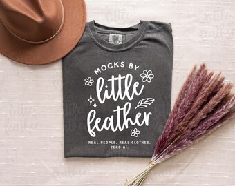 Comfort Colors 1717 T-Shirt Mockup, Boho Flat Lay, PNG Download