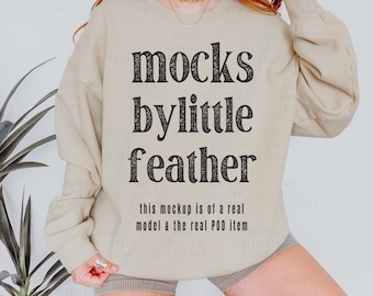 Gildan 18000 Mockup Sand, Gildan Sand Mockup, 18000 Sand Mockup, Sand Gildan Mockup 18000, Sand Crewneck Mockup, Sand Sweatshirt Mock