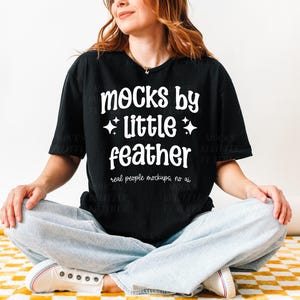 Black Gildan 64000 T-shirt Mockup | G64000 Shirt Mock Up | G640 Tshirt Mock-Up | Real Human Model | Trendy Retro Minimal Aesthetic Tee
