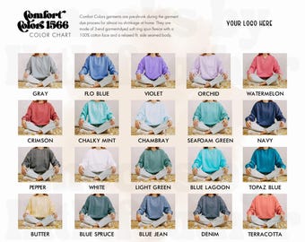 Comfort Colors 1566 Sweatshirt-Farbkarte, POD-Assets (Digitaler Download)