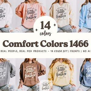 Comfort Colors 1466 Mockup Bundle, 1466 Simple Model Mockups, Comfort Colors Sweatshirt Mockup, Lightweight Crewneck Mockup, 1466 Size Chart