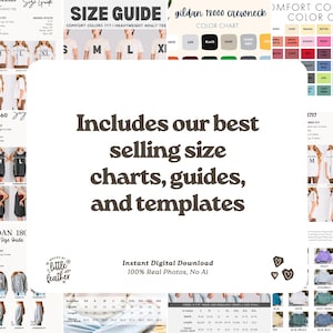 Comfort Colors 1717 Mockup Bundle | C1717 Tshirt Mock-Up | Real Womens, Mens, Flat Lay Mocks, No Ai | Lifetime Access + Size Charts Included image 5