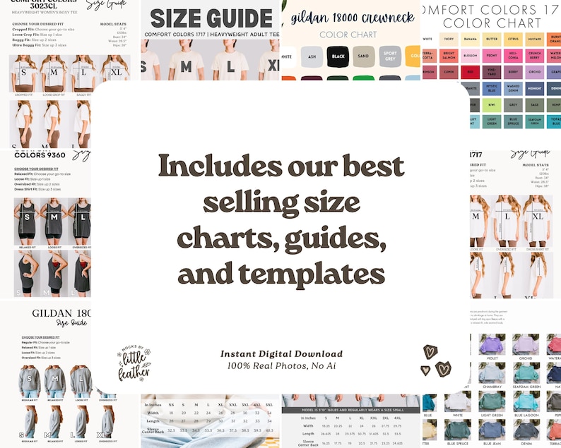 Comfort Colors 1717 Mockup Bundle | C1717 Tshirt Mock-Up | Real Womens, Mens, Flat Lay Mocks, No Ai | Lifetime Access + Size Charts Included image 5