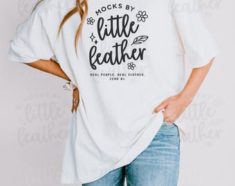 1717 White Mockup, Comfort Colors C1717 White Mockup, Real Model Tshirt Mockup, Cute Shirt Mockup, Trendy Oversized T Shirt Mockup