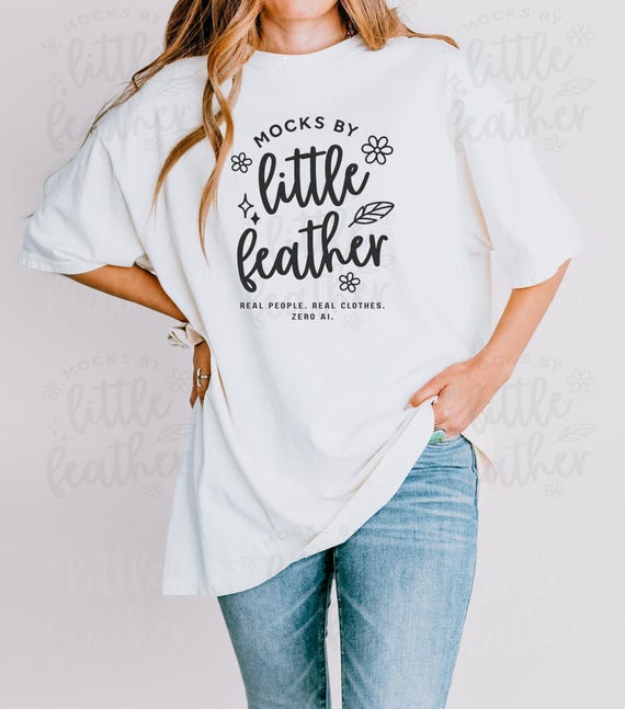 1717 White Mockup, Comfort Colors C1717 White Mockup, Real Model Tshirt Mockup, Cute Shirt Mockup, Trendy Oversized T Shirt Mockup