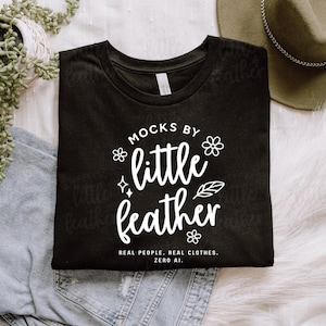 Bella Canvas 3001 Black T-Shirt Mockup, Folded Flat Lay (Digital Download)