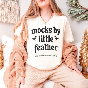 Natural Bella Canvas 3001 Christmas T-Shirt Mockup | Neutral BC3001 Holiday Shirt Mock-Up | Real Model Mock Up | Cozy Boho Winter Aesthetic