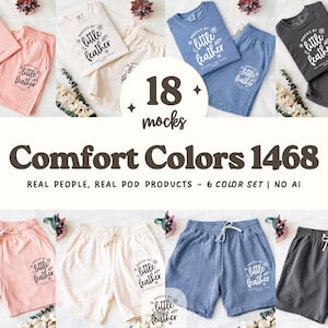 Comfort Colors 1468 Short Pants Mockup Bundle | C1469 Shorts Mock-Up | CC Bottoms Mock Up | 1717 + 1468 Flat Lay Set | 1468 Color Chart