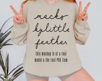 Gildan 18000 Mockup Sand, Gildan Sand Mockup, 18000 Sand Mockup, Sand Gildan Mockup 18000, Sand Crewneck Mockup, Sand Sweatshirt Mock