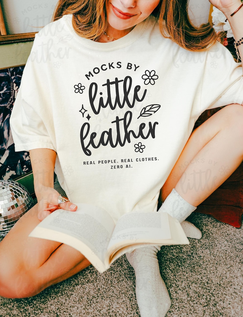Comfort Colors 1717 t-shirt mockup by mocksbylittlefeather. A Print on Demand Mockup Shop that provides high quality png mockups for POD sellers. Little feather mocks uses only real models, real products, no Ai ever.