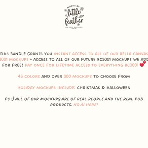 Bella Canvas 3001 Mockup Lifetime Access Bundle | BC3001 T-shirt Mock Ups | Real Model Mock-Up | Trendy Simple Lifestyle Studio Aesthetic image 2