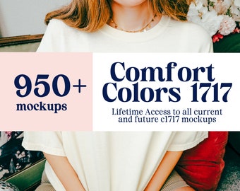 1717 Mockup Bundle, Comfort Colors Shirt Mockup Bundle, Comfort Colors Mock Up 1717 Lifetime Access Bundle, Tshirt Mockup, Shirt Mockup