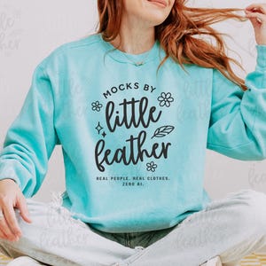 Chalky Mint 1566 Mock Up - Comfort Colors 1566 Mockup - C1566 Boho Crewneck Sweatshirt Mocks - Chalky Mint Mock-up - Unisex Sweater Mock