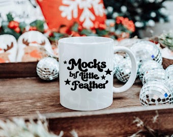 11oz Coffee Mug Mockup, Trendy Boho Christmas Style (Digital Download)