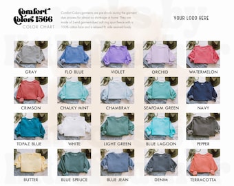 Comfort Colors 1566 Sweatshirt-Farbkarte, POD-Assets (Digitaler Download)