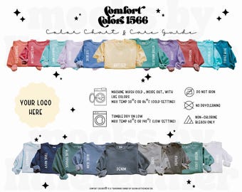 Comfort Colors 1566 Sweatshirt Farbkarte (Digitaler Download)