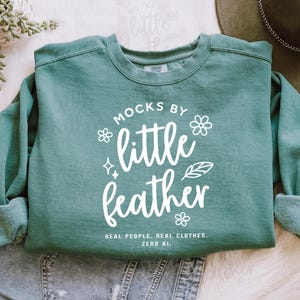 Light Green 1566 Mock Up - C1566 Comfort Colors Flatlay Mockup - Boho Crewneck Sweatshirt Mocks - Light Green Mock-up - Unisex Sweater Mock