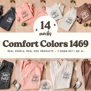 Comfort Colors 1469 Sweatpants Mockup Bundle | C1469 Sweats Mock-Up | CC Pants Bottoms Mock Up | 1466 + 1469 Flat Lay Set | 1469 Color Chart