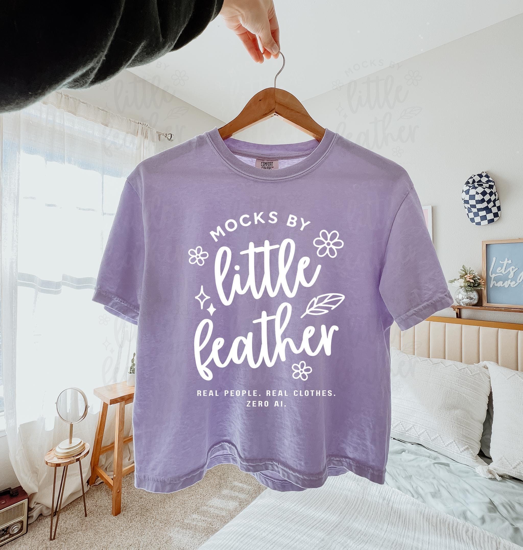 Comfort Colors 3023CL Orchid Mockup, 3023CL Mockup Orchid, Boxy T