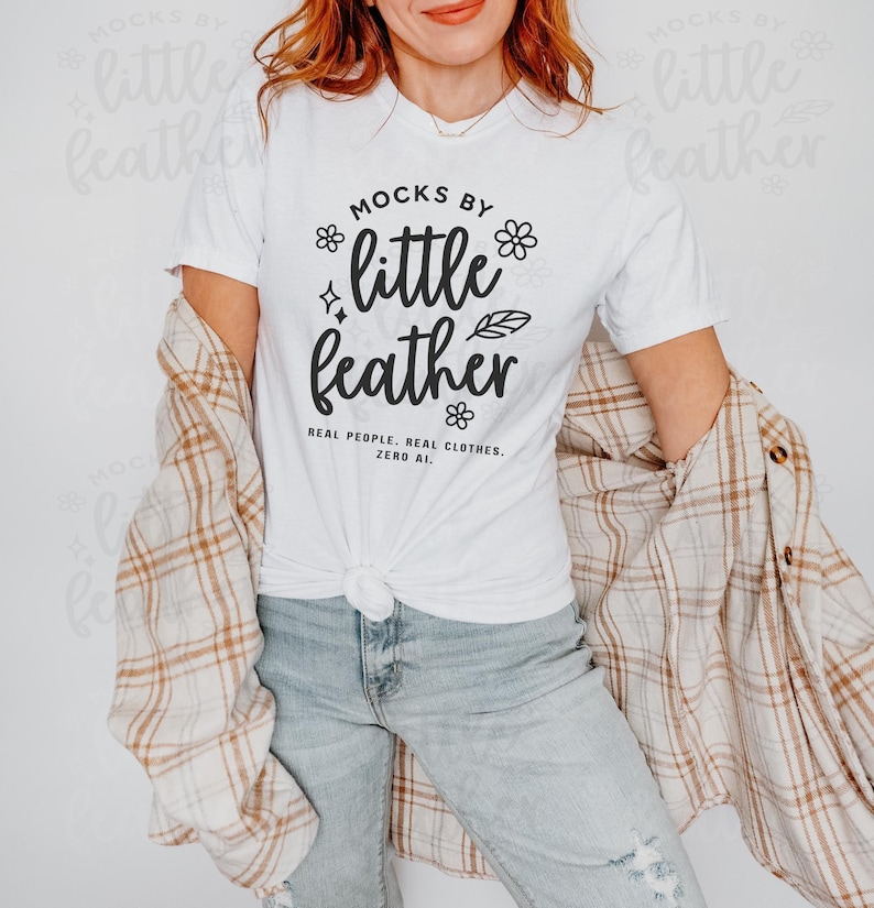 Comfort Colors 1717 t-shirt mockup by mocksbylittlefeather. A Print on Demand Mockup Shop that provides high quality png mockups for POD sellers. Little feather mocks uses only real models, real products, no Ai ever.