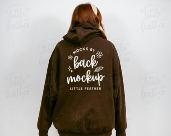 Gildan 18500 Dunkle Schokolade Hoodie Mockup (Digitaler Download)