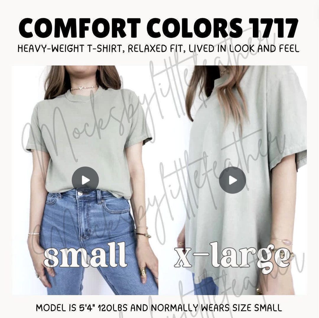 VIDEO Comfort Colors 1717 Size Guide, T-shirt Sizing Guide, C1717