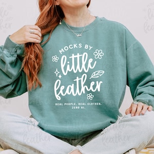 Light Green 1566 Mock Up - Comfort Colors 1566 Mockup - C1566 Boho Crewneck Sweatshirt Mocks - Light Green Mock-up - Unisex Sweater Mock