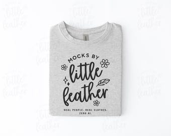 Gildan 5000 Ash Tshirt Mockup | G5000 Shirt Flatlay Mock-Up | Simple Neutral Folded Flat Lay