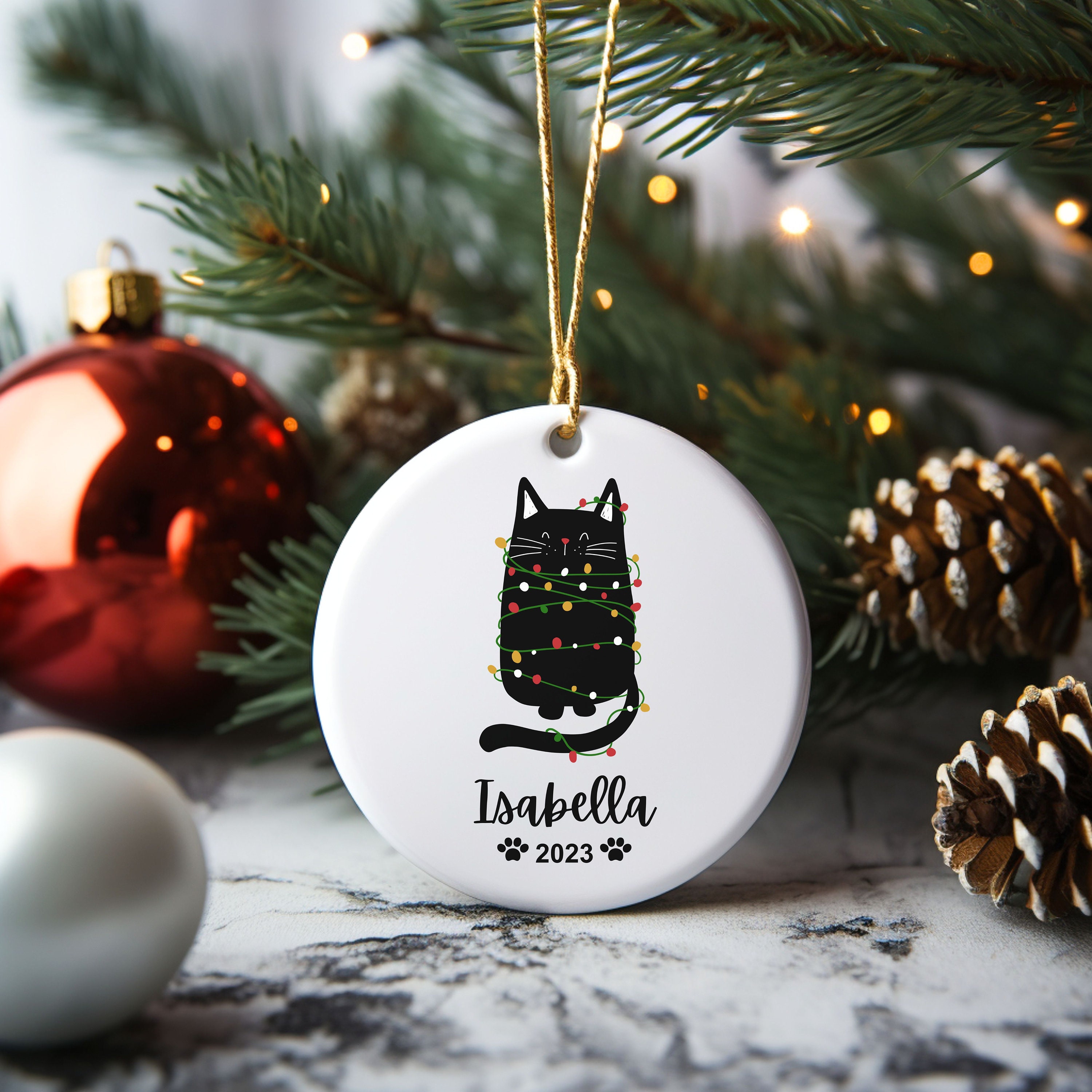 Pet Portrait Ornament Christmas Ornamentpersonalized Cat - Etsy