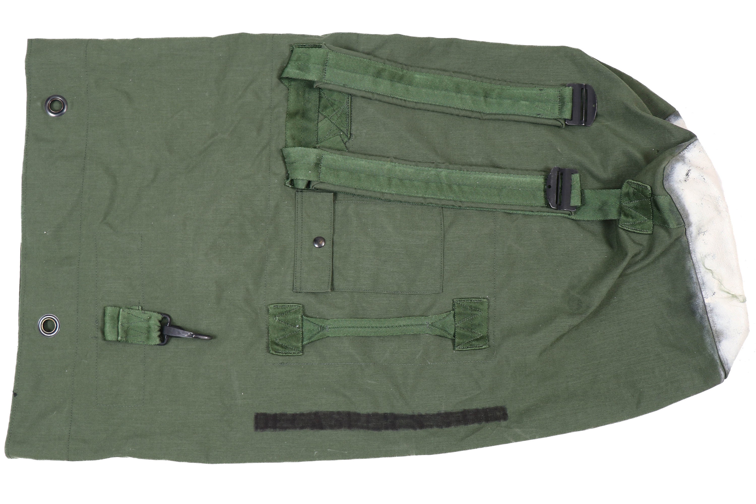 US Army Military Duffle Bag – Top Loading Sea Bag – OD Green, Original, Used