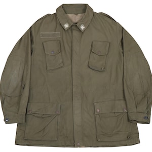 Authentic Italian Army Roma 75 Woodland OD Combat Field Jacket Uniform Italy Vegetato Army Surplus Uniform Camo Military Coat Shirt