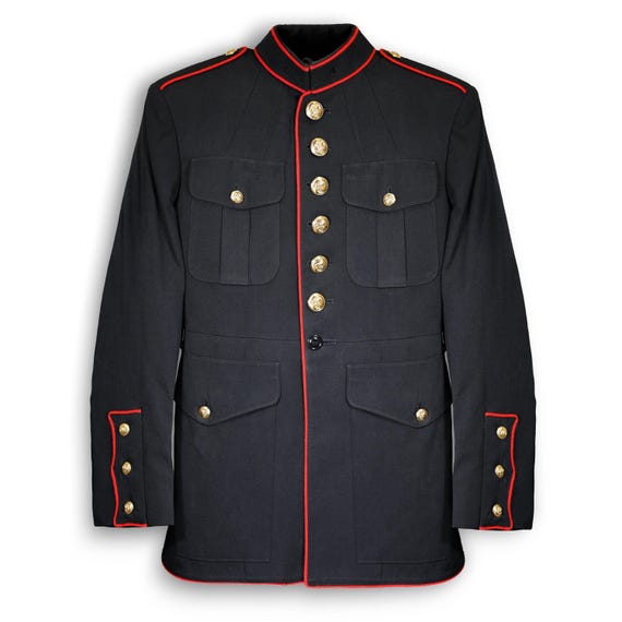 Genuine Issue USMC Dress Blues Tunic 37 / Reg