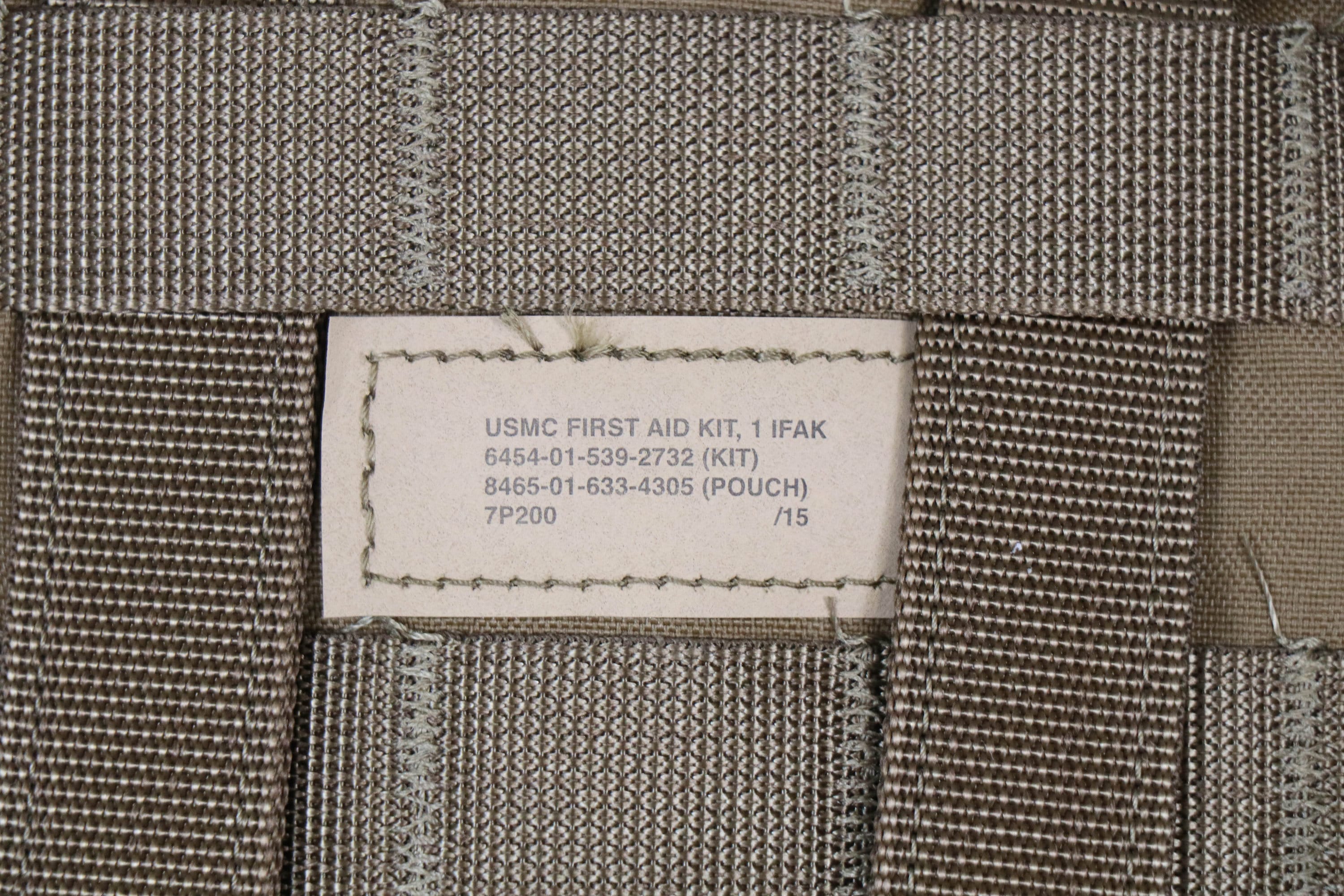 Authentic U.S Marine Corp Zippered Individual First Aid Kit Pouch