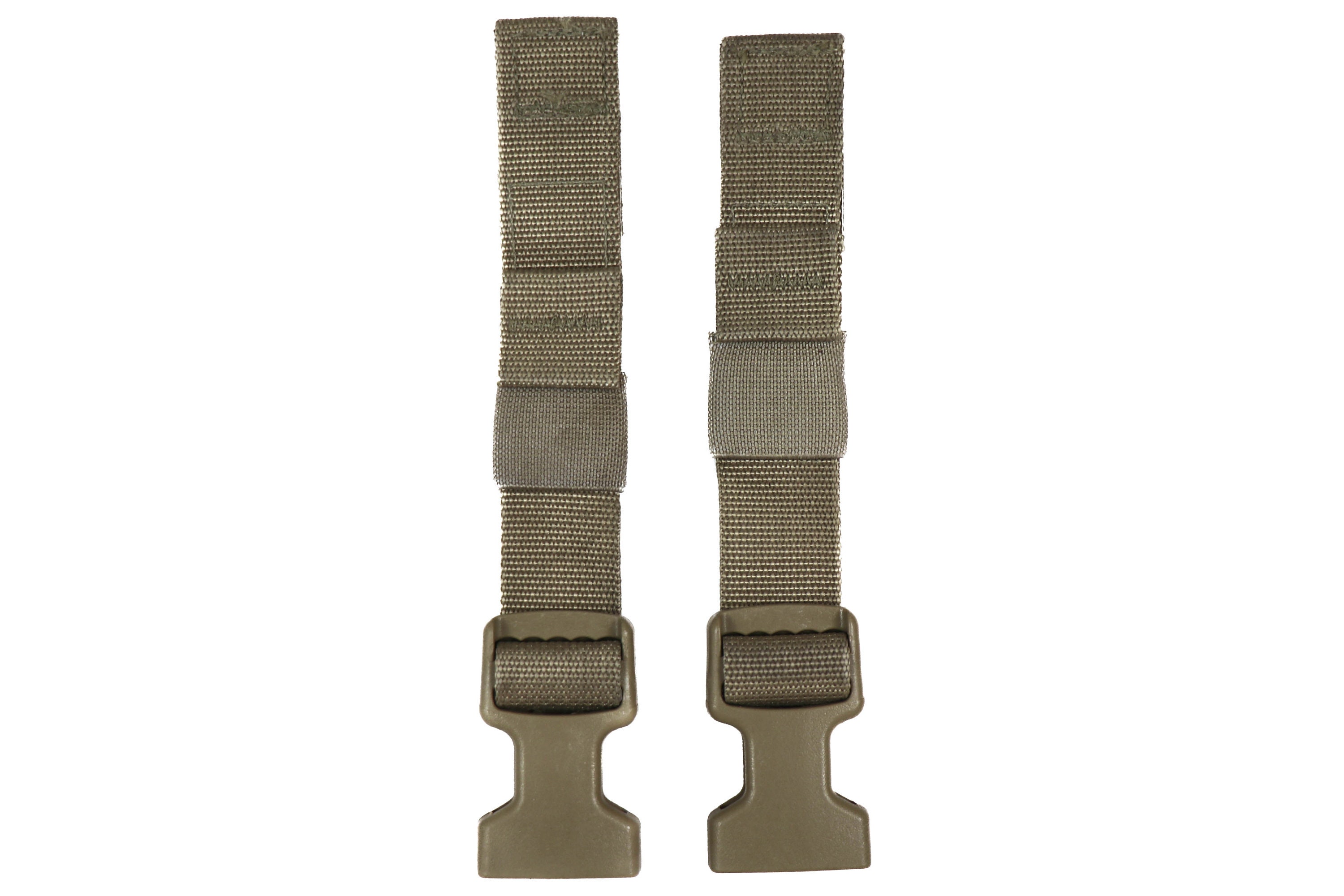 Tactical Molle D Type Nylon Attachment Straps for Bags and Backpacks black/  Set of 2 