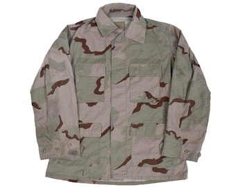 Authentic US Army 3 Color Desert DCU Field Jacket 3 Color Desert Camouflage Military Surplus Uniform Shirt Desert Storm BDU