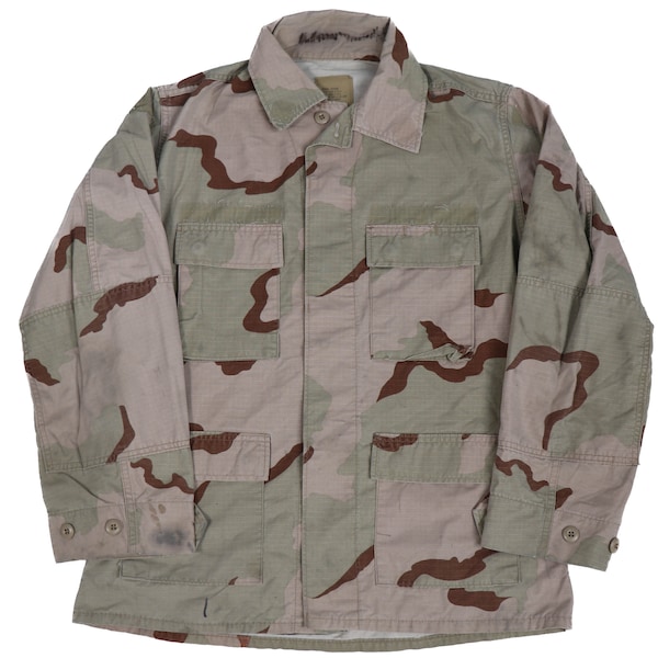 Authentic US Army 3 Color Desert DCU Field Jacket 3 Color Desert Camouflage Military Surplus Uniform Shirt Desert Storm BDU