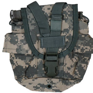 Authentic U.S Army 1 Quart General Purpose Canteen Pouch Molle II ACU UCP Digital Camo Military Surplus Field Gear Tactical Assault