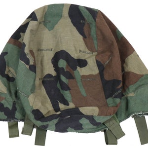 Authentic US Army PASGT Helmet Cover Woodland M81 BDU Camouflage Military Surplus U.S.A Kevlar Helmet