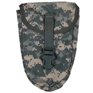 Authentic U.S Army Entrenching Tool Carrier Pouch Molle II Shovel E-Tool Cover ACU UCP Digital Camo Military Surplus Field Gear Tactical