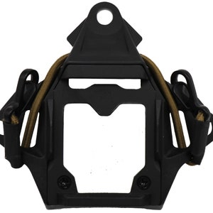 NVG Mount with Bungee Cord Attachment Modular Bungee Shroud Metal Bracket Hardware Used on US Military Helmets Night Vision Mount Black