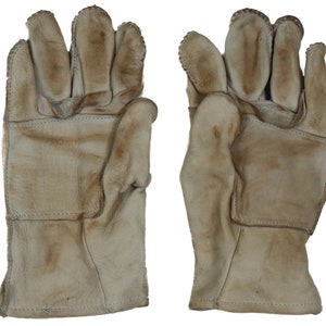 Authentic US Military Leather Cattlehide Heavy Duty Work Gloves Mittens Gloves Military Army Combat Uniform Gloves Trigger Finger