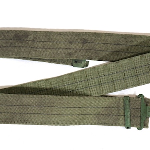 Authentic East German Green UTV Army Belt with Buckle NVA DDR Uniform Military Surplus Pants Trousers Field Gear Germany