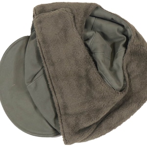 Authentic German Army Moleskin Grey Winter Hat Bundeswehr Camo Military Surplus Uniform Camouflage Field Cap Winter Pile Cap Hat