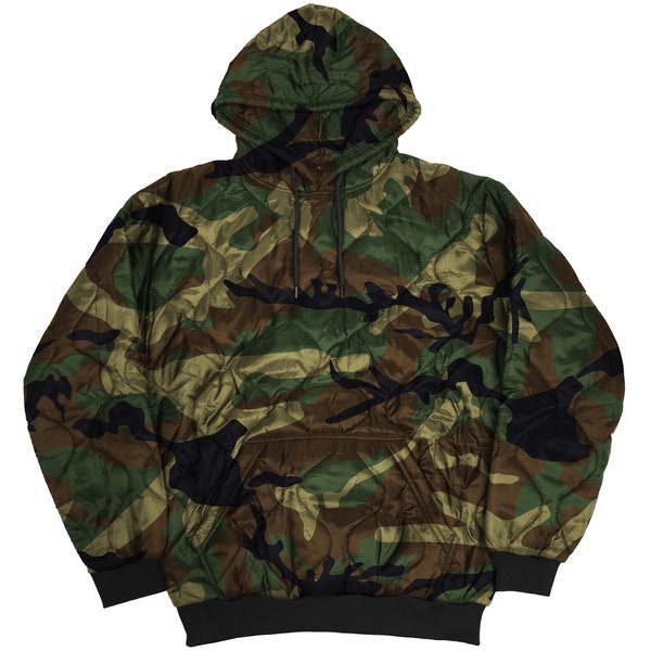 Gear Rack Woobie Hoodie Woodland M81 Parka à enfiler BDU Veste militaire pour temps froid